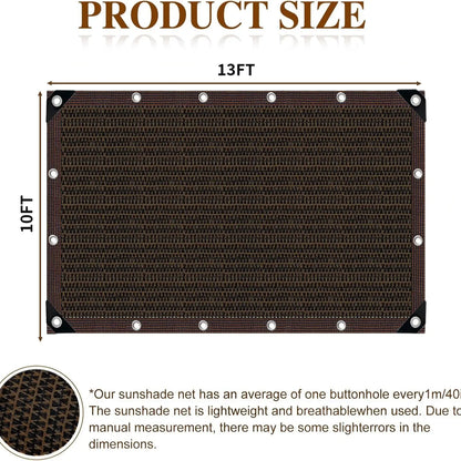 90% Blackout Cloth - 10x13ft UV-Resistant Shade Net