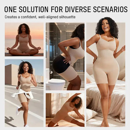 💥Easy slide Tummy Control Butt Lifter Bodysuit, Scrunch Rear Design with Boning Support