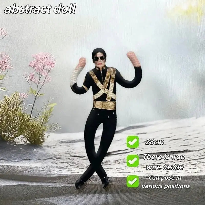 🤣So fun！🕺Michael Jackson Role-Playing Prop Doll, Plush Toy, Room Decor, Abstract Jointed Figure