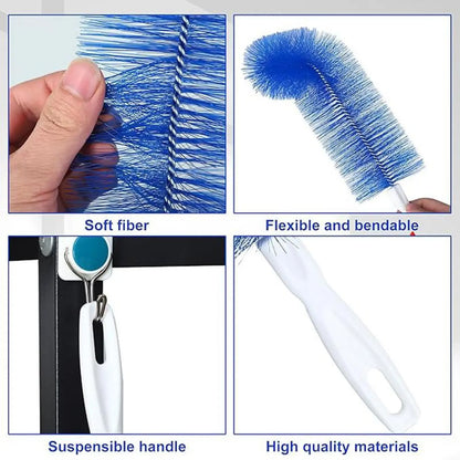 2 Counts Fan cleaning brush, dust removal brush, cleaning brush, bendable microfiber head
