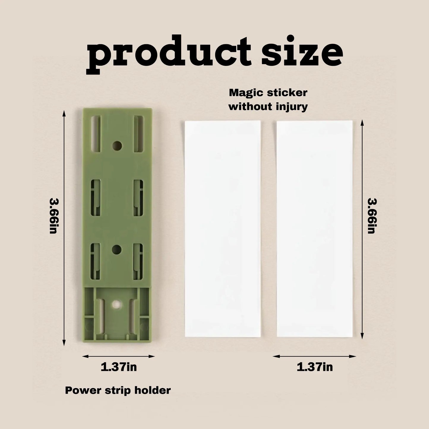 📢LAST DAY 49% OFF🔥 🔌Punch‑Free Power Strip Wall Mount Holder, Self‑Adhesive Socket Bracket