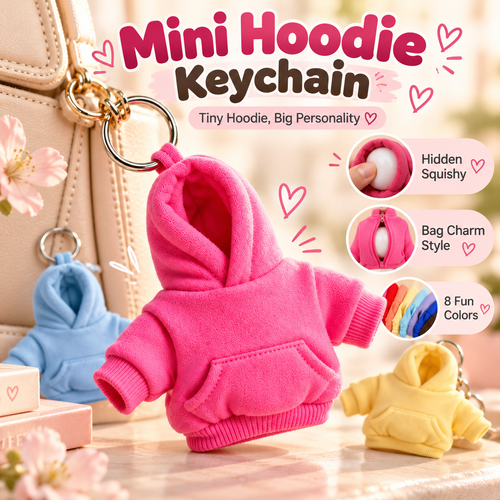 🔥 Limited-Time 49% OFF -👕🔑Mini Hoodie Stress Ball Keychain – Mini Fashion Accessory for Bags & Backpacks✨