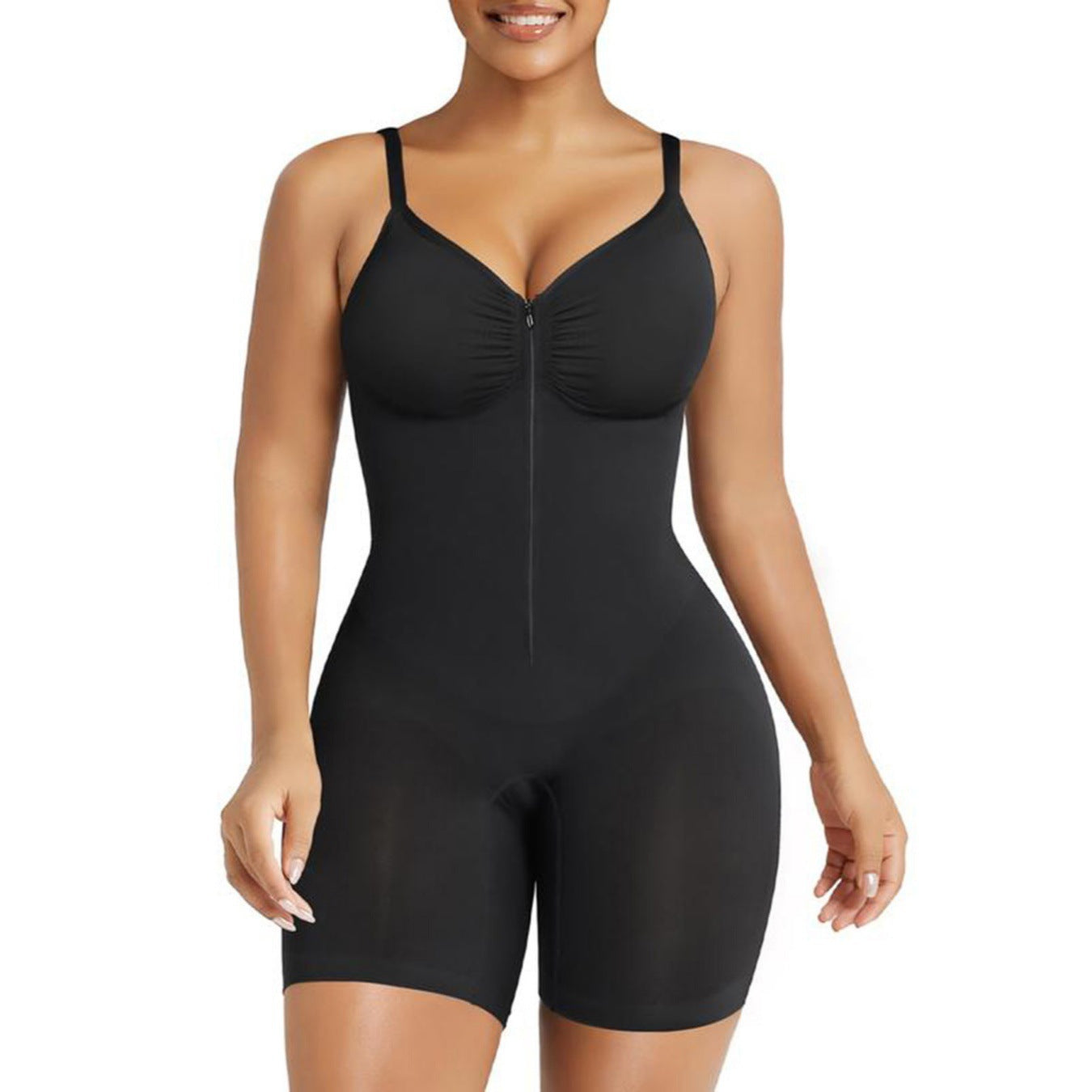 🔥Hot Sales ✨Zip-Up Tummy Control Bodysuit💨Ultra Stretch Breathable Mesh Body Shaper🩱