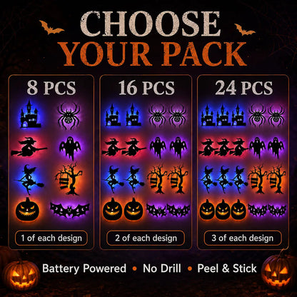 🔥LAST DAY 49% OFF🎃Halloween LED Silhouette Wall Light Stickers