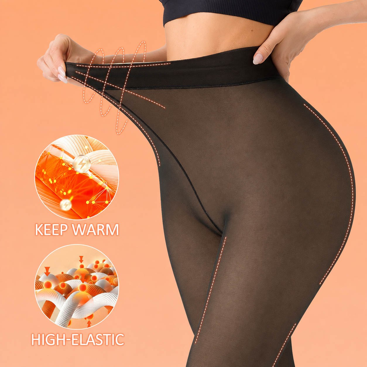 💕49% OFF🔥Women’s Fleece Lined Tights | Warm High-Waist Shaping Leggings