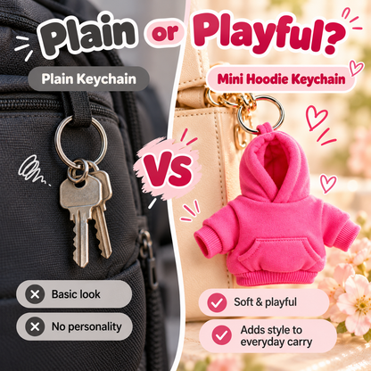 🔥 Limited-Time 49% OFF -👕🔑Mini Hoodie Stress Ball Keychain – Mini Fashion Accessory for Bags & Backpacks✨