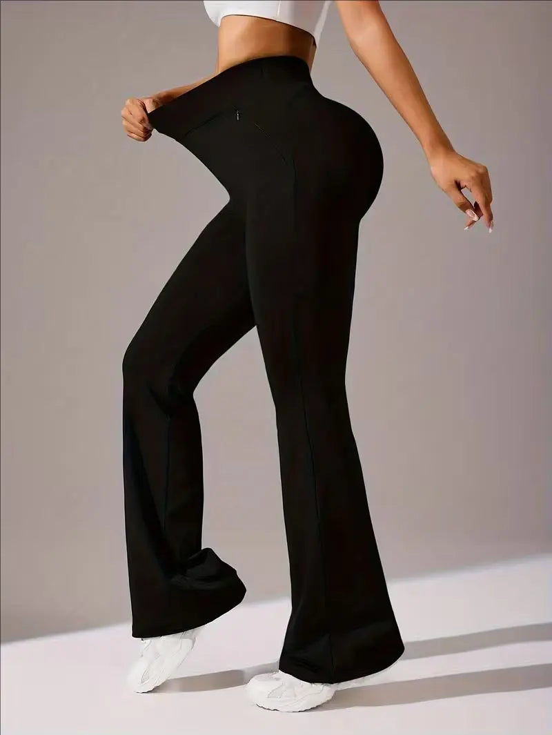Women's High-Stretch Micro Flare Sweatpants for Yoga & Casual Wear