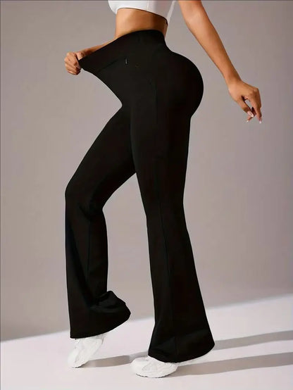 Women's High-Stretch Micro Flare Sweatpants for Yoga & Casual Wear