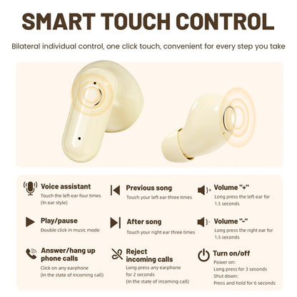 MSHUKCOE Wireless Headphones - Noise Cancelling Bluetooth 5.4