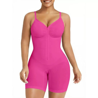 🔥Hot Sales ✨Zip-Up Tummy Control Bodysuit💨Ultra Stretch Breathable Mesh Body Shaper🩱