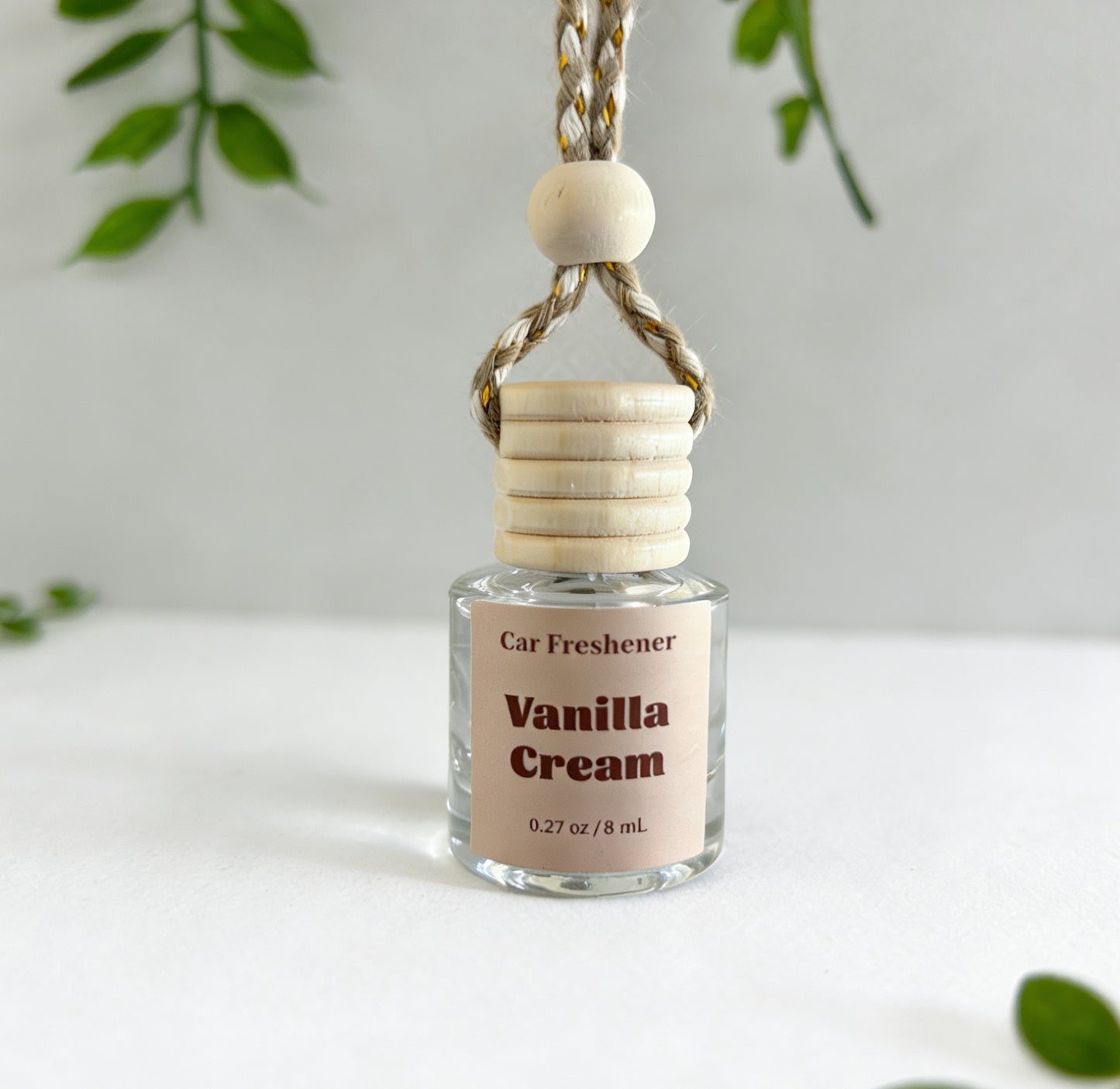 🔥HOT SALES✨2PCS Mini Hanging Car Diffuse🍃Wooden Cap Air Freshener