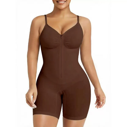 🔥Hot Sales ✨Zip-Up Tummy Control Bodysuit💨Ultra Stretch Breathable Mesh Body Shaper🩱