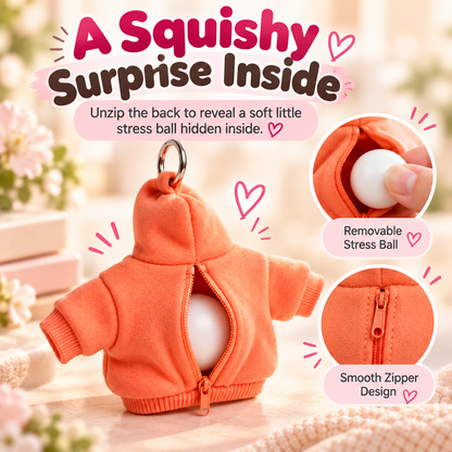 🔥 Limited-Time 49% OFF -👕🔑Mini Hoodie Stress Ball Keychain – Mini Fashion Accessory for Bags & Backpacks✨