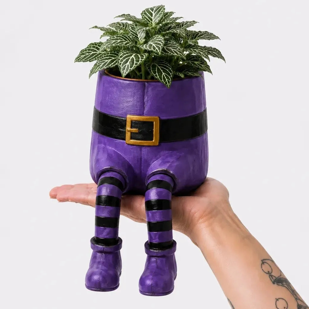 🎃 LIMITED TIME 49% OFF | Spooky Hanging Leg Resin Planter – Cute Halloween Succulent Pot For Home & Garden 👻