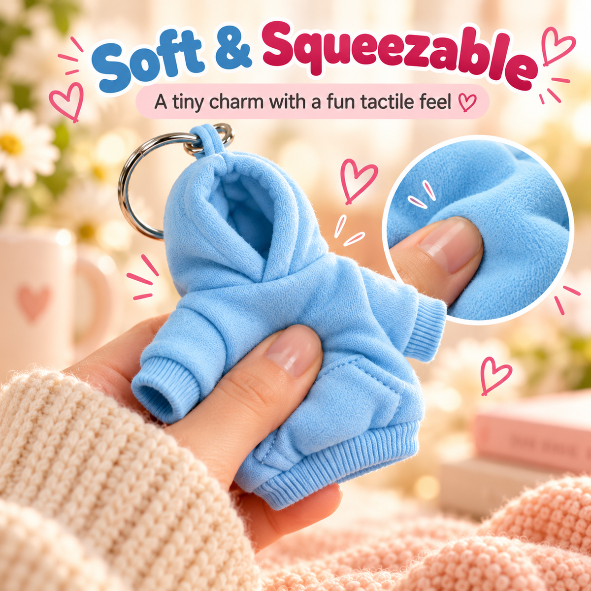 🔥 Limited-Time 49% OFF -👕🔑Mini Hoodie Stress Ball Keychain – Mini Fashion Accessory for Bags & Backpacks✨