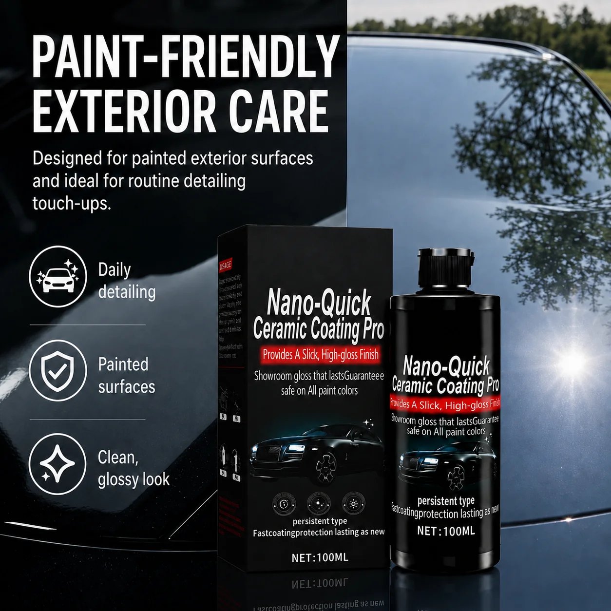 🚗✨ 49% OFF Limited Time – Nano Ceramic Car Coating Kit with Microfiber Towel 🔥