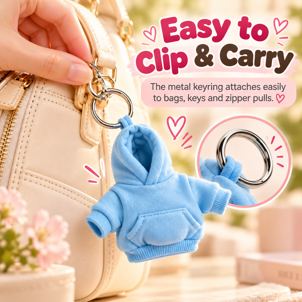 🔥 Limited-Time 49% OFF -👕🔑Mini Hoodie Stress Ball Keychain – Mini Fashion Accessory for Bags & Backpacks✨