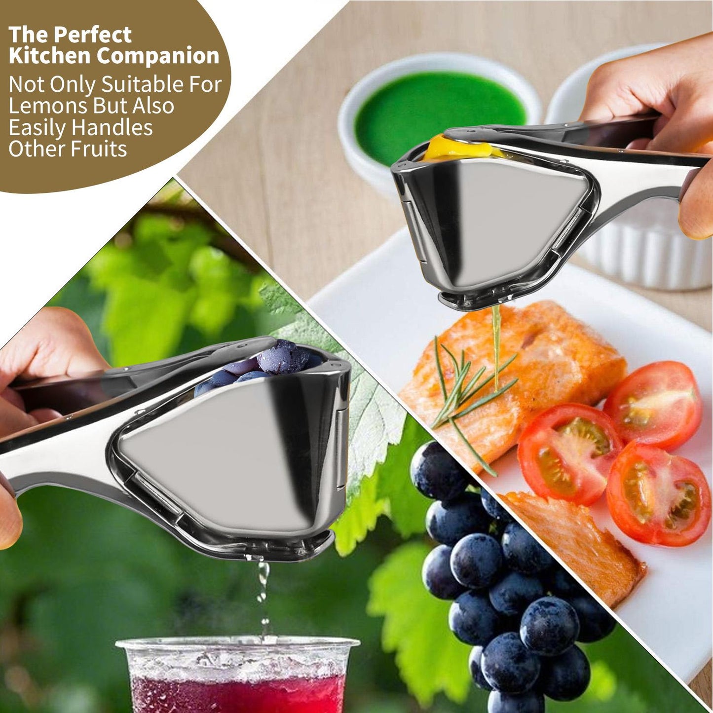 🔥Limited Time-49% OFF🍹Foldable Stainless Steel Lemon Squeezer Multi Fruit Hand Juicer Press