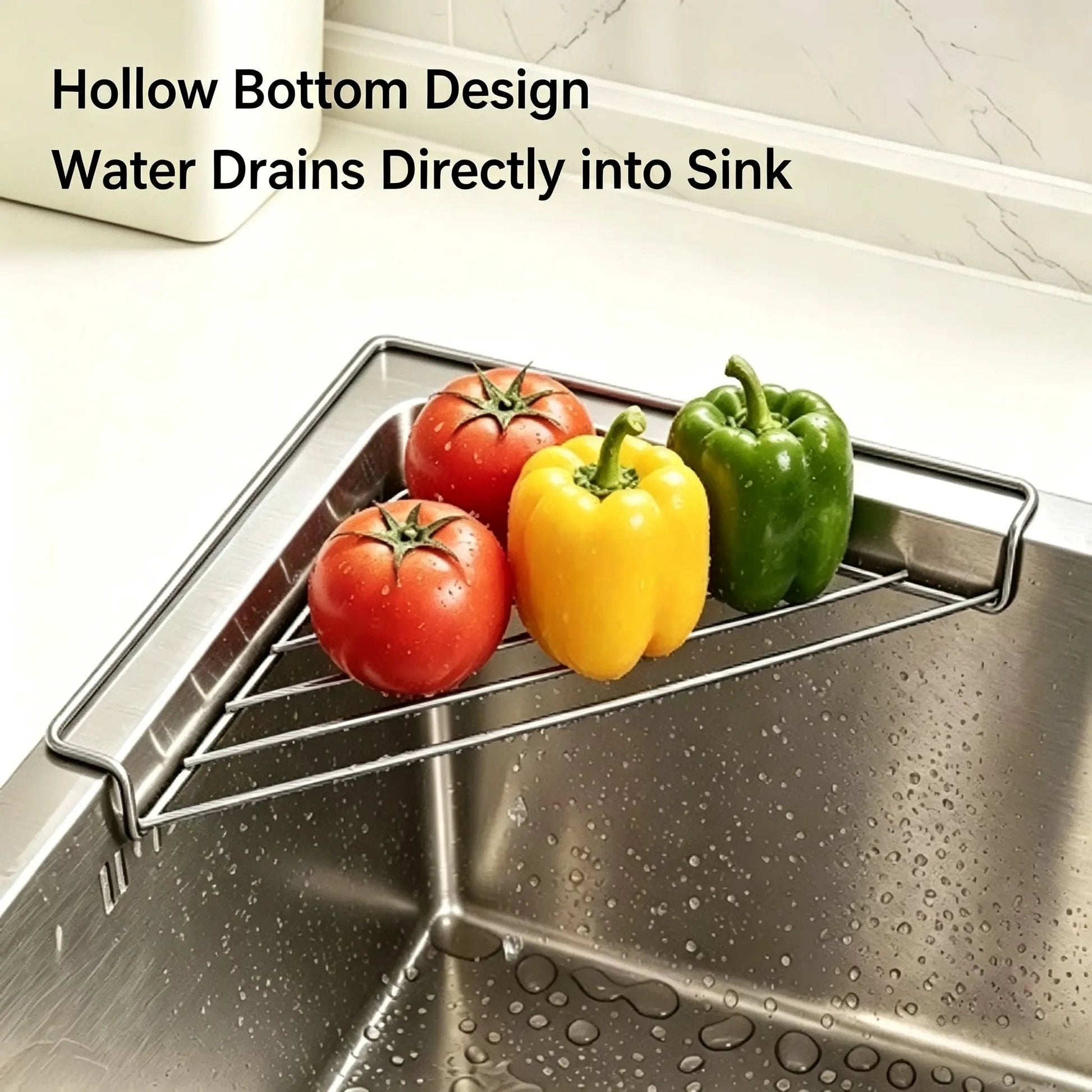 🔥Stainless Steel Corner Sink Shelf