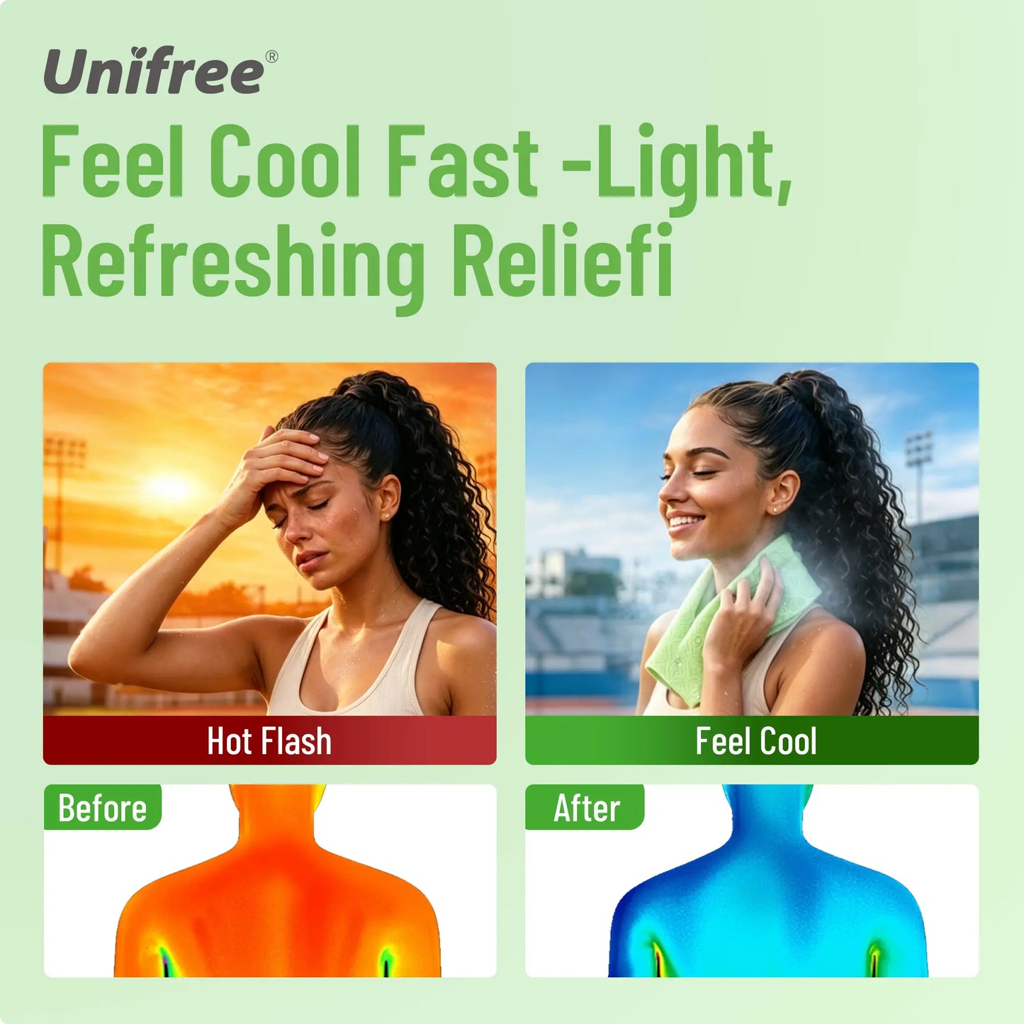 Unifree Cooling Towels & XL Menthol Wipes for Hot Weather Relief