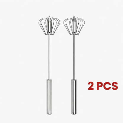 🥚☕Stainless Steel Hand-Push Rotary Whisk, Food-Grade Rust-Resistant Kitchen Utensil with Sturdy Riveted Construction.
