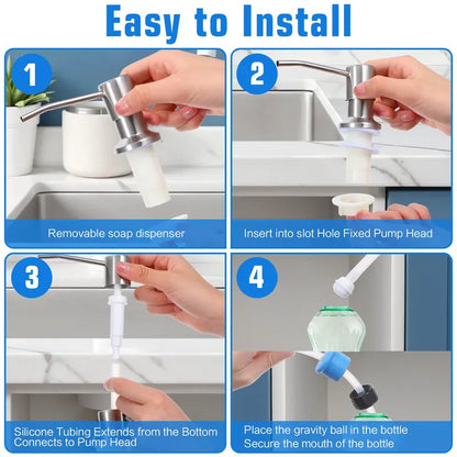 ⚡Hot Sales 49% OFF🔥🧴 Kitchen Sink Soap Dispenser | 360° Rotatable With Long Extension Hose
