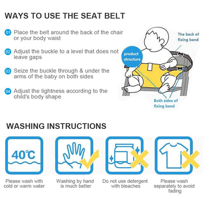 🔥LAST DAY 50% OFF🔥Harness Seat for High Chair Baby Feeding Safety Seat with Strap