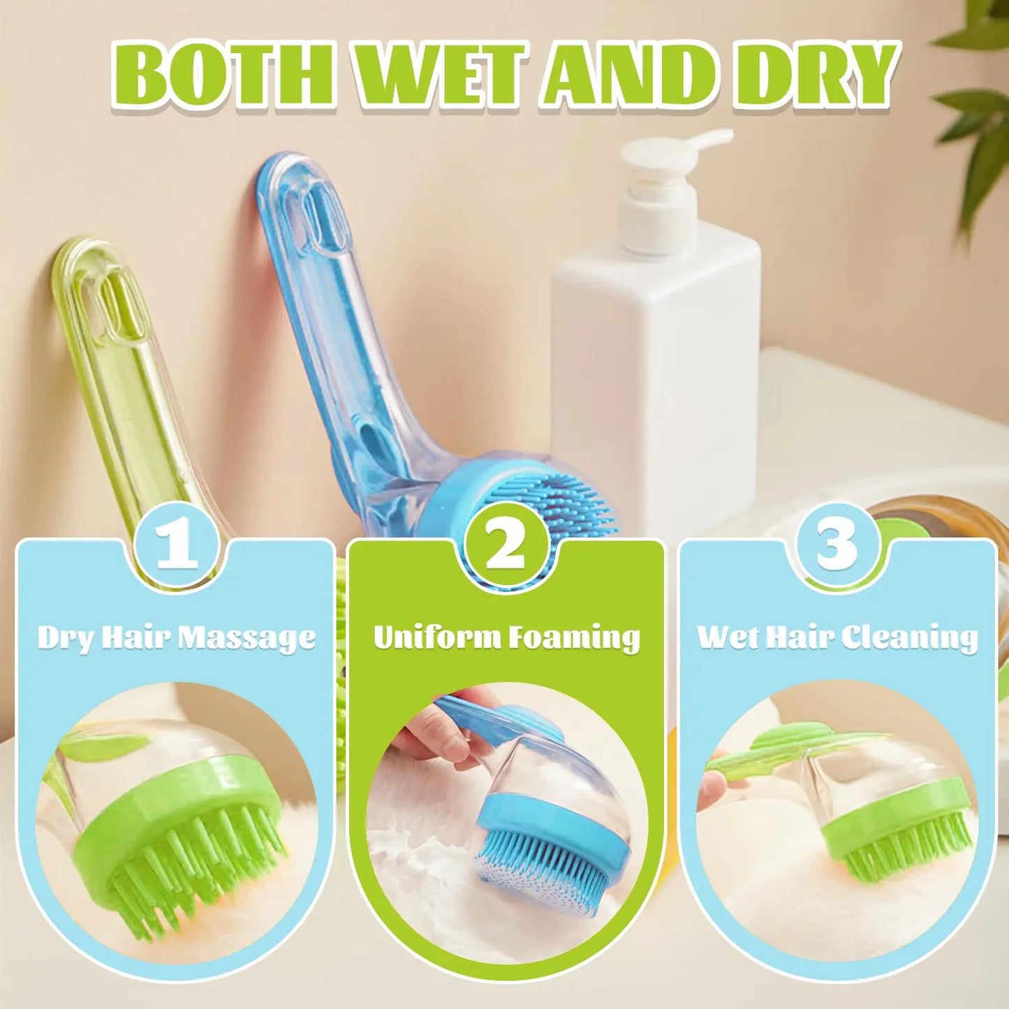49% OFF -Pet Bath Brush with Shampoo Dispenser for Dogs & Cats