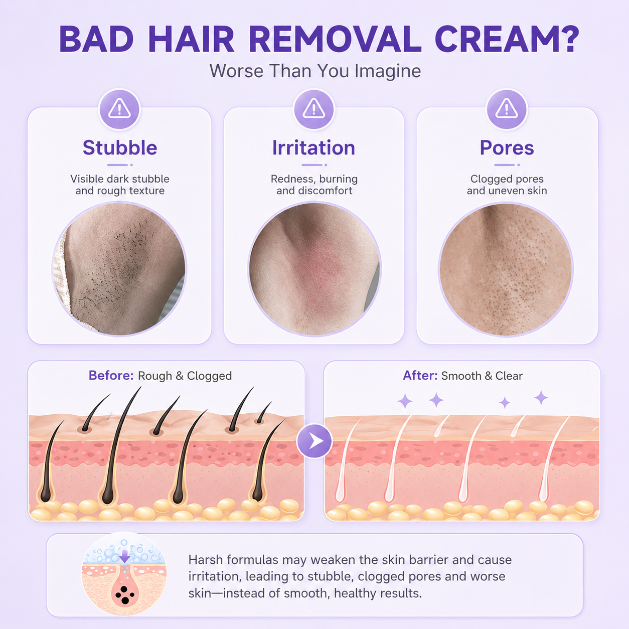 🔥Limited Time 49% OFF🧴 Hypoallergenic Hair Removal Cream 🌸Gentle Pain-Free Depilatory For Bikini & Body