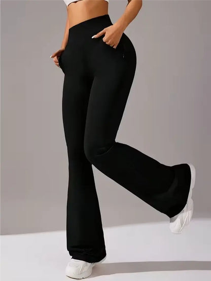 Women's High-Stretch Micro Flare Sweatpants for Yoga & Casual Wear