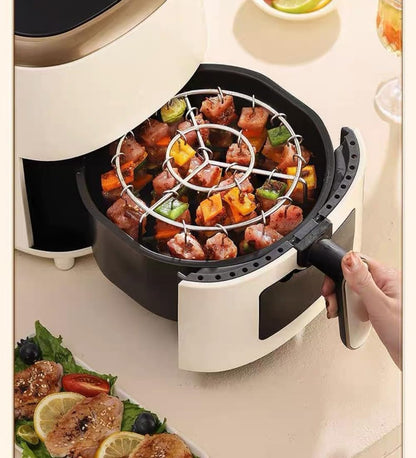 🔥🍢 2 Counts Food-Grade 304 Stainless Steel Air Fryer Kebab Rack