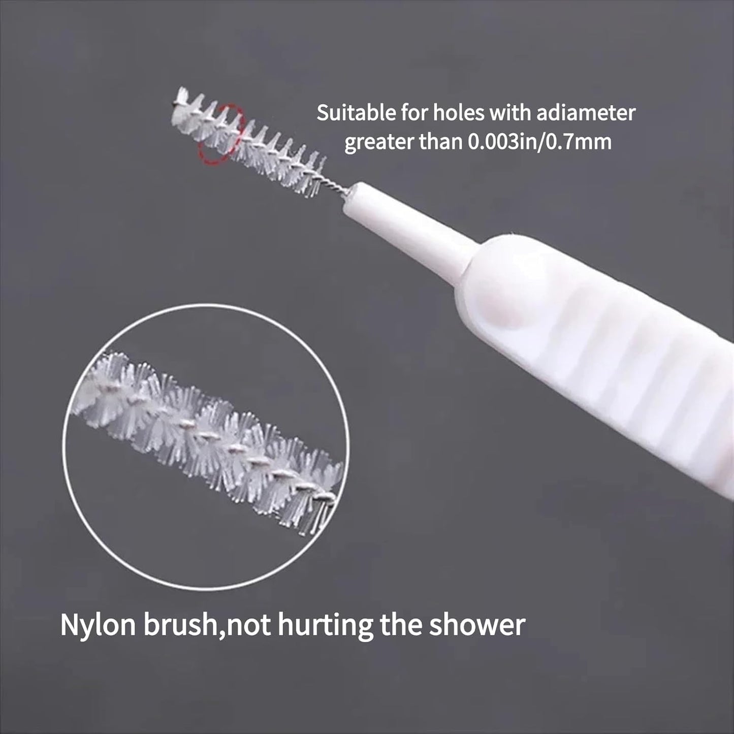 30/60Pcs Mini Gap Cleaning Brushes, Flexible Nylon Bristle Tiny Hole Cleaner Tool.