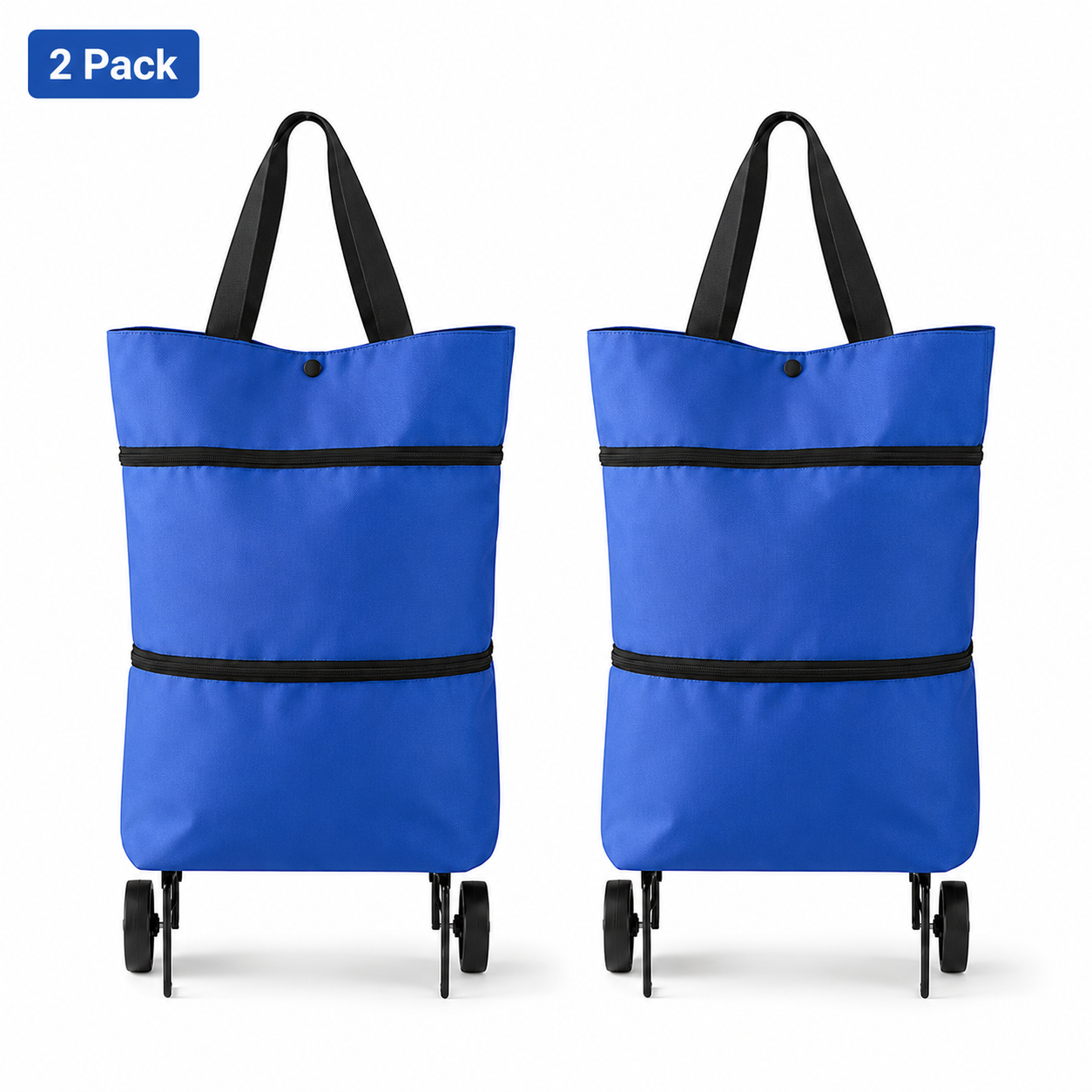 🔥HOT SALE🥳💞50K+ SOLD!💥🛒Foldable Wheeled Shopping Bag, 2-in-1 Grocery Trolley Tote