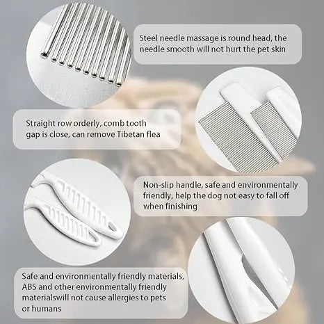 🔥49％ OFF-Multifunctional Pet Grooming Comb Set for Small Dogs