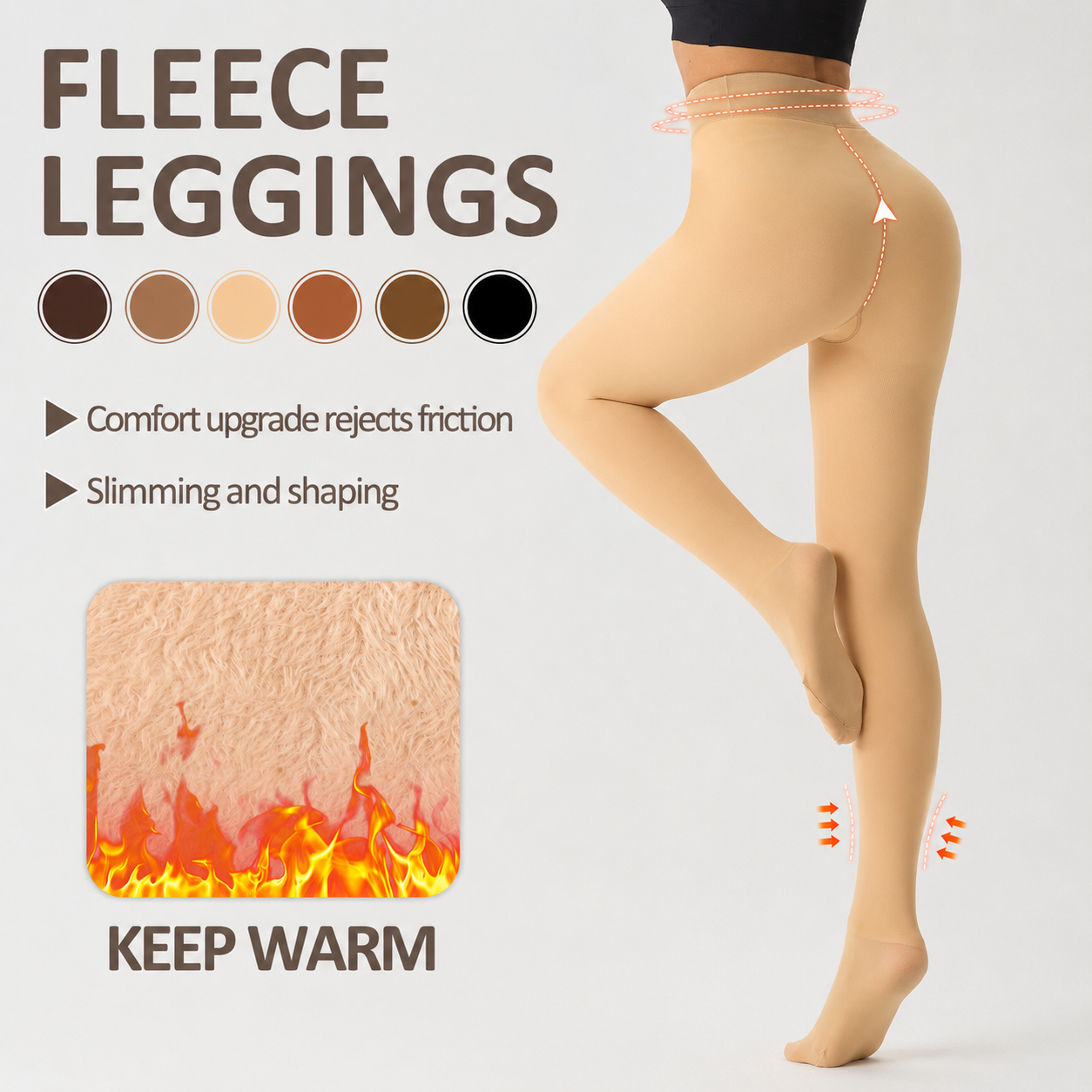 💕49% OFF🔥Women’s Fleece Lined Tights | Warm High-Waist Shaping Leggings