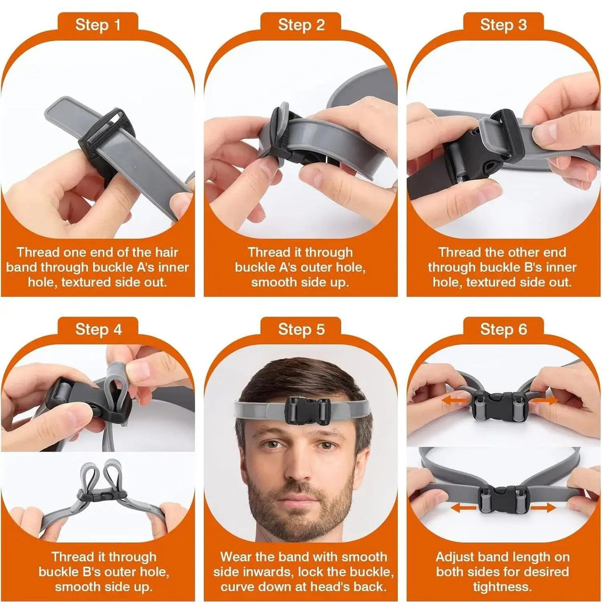 🔥 Limited-Time 49% OFF✂️ 4-Piece Home Haircut Guide Kit | Adjustable Silicone Clipper Band for Fades & Edge