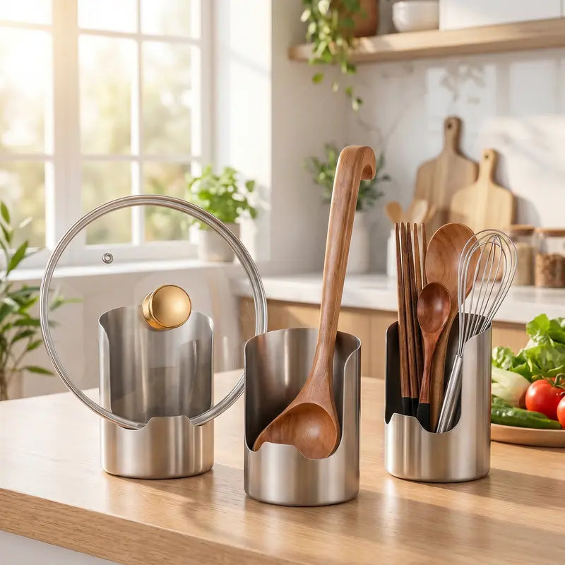 🔥HOT SALE 50% OFF🔥Thickened Stainless Steel Utensil Organizer, Rust Resistant Easy to Clean