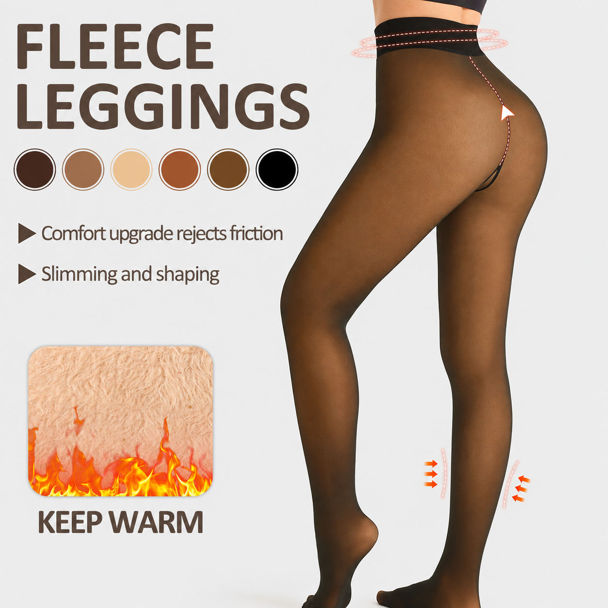 💕49% OFF🔥Women’s Fleece Lined Tights | Warm High-Waist Shaping Leggings