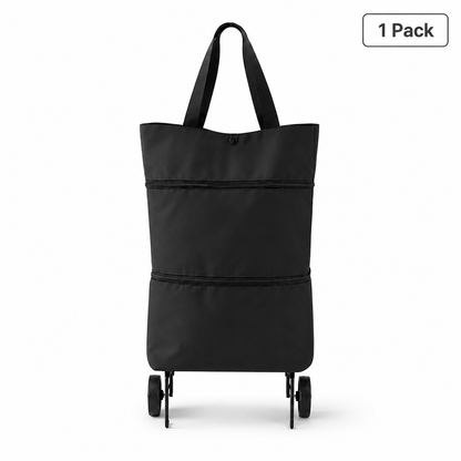 🔥HOT SALE🥳💞50K+ SOLD!💥🛒Foldable Wheeled Shopping Bag, 2-in-1 Grocery Trolley Tote