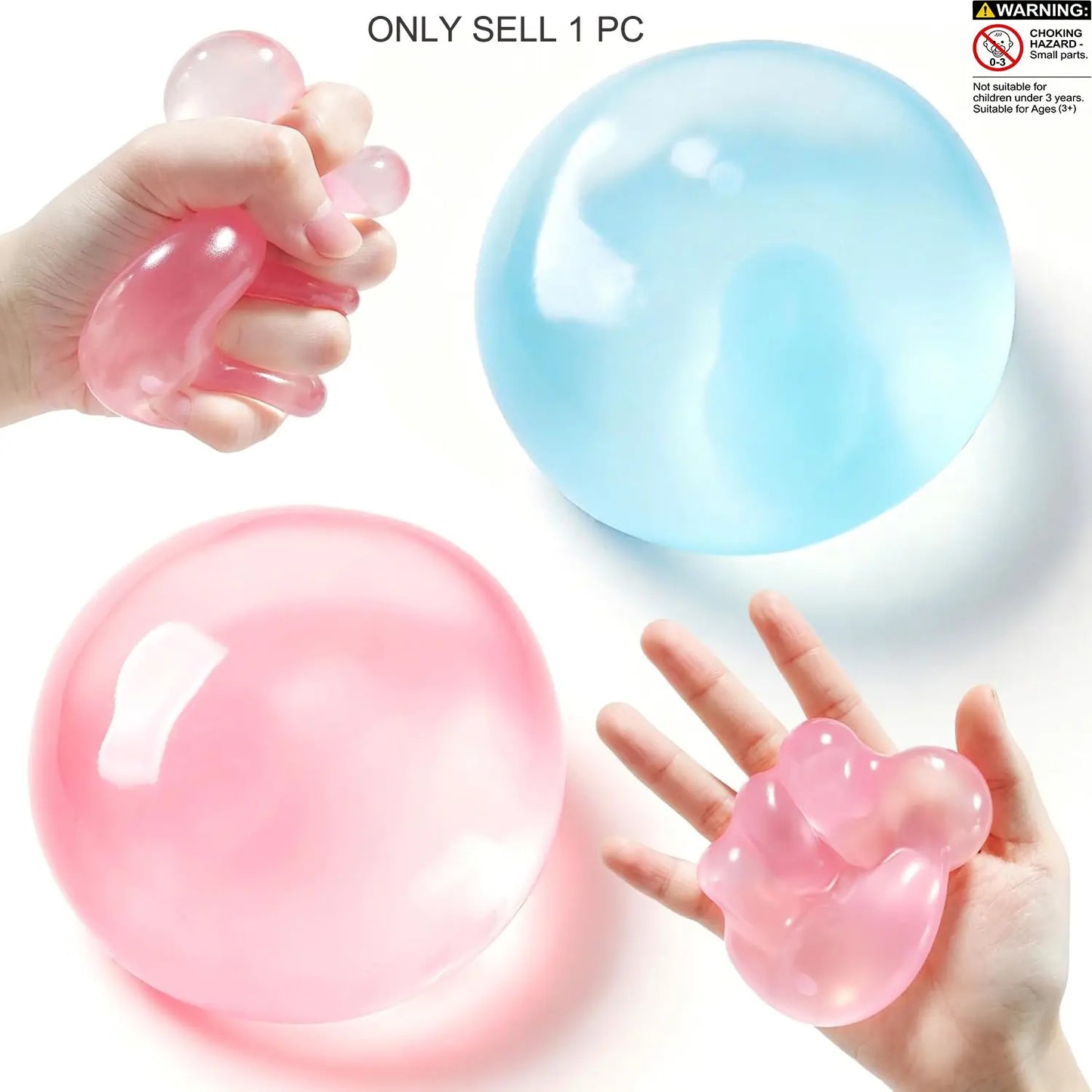 🍬Crystal Clear Jelly Squeeze Ball🥰  Soft Coconut Oil Fidget Toy, Perfect Stress Buster for Boredom & Anxiety