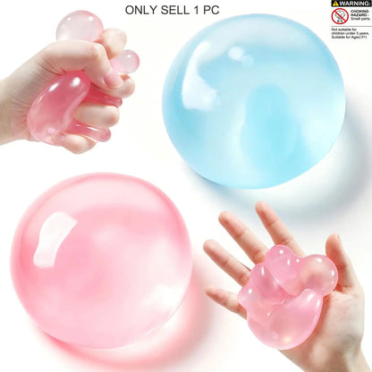 🍬Crystal Clear Jelly Squeeze Ball🥰  Soft Coconut Oil Fidget Toy, Perfect Stress Buster for Boredom & Anxiety