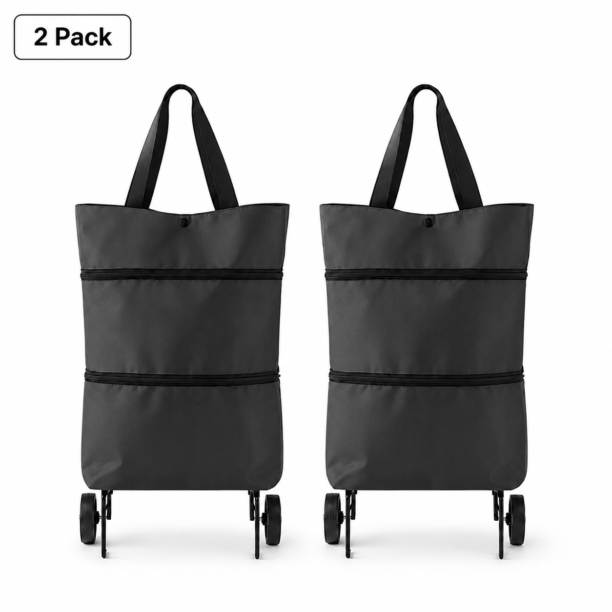 🔥HOT SALE🥳💞50K+ SOLD!💥🛒Foldable Wheeled Shopping Bag, 2-in-1 Grocery Trolley Tote