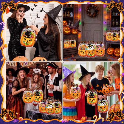 🔥Limited Time 49% OFF - Halloween Favor Bags Transparent Pumpkin Sealed Pouches🍬