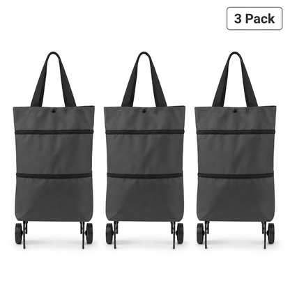 🔥HOT SALE🥳💞50K+ SOLD!💥🛒Foldable Wheeled Shopping Bag, 2-in-1 Grocery Trolley Tote