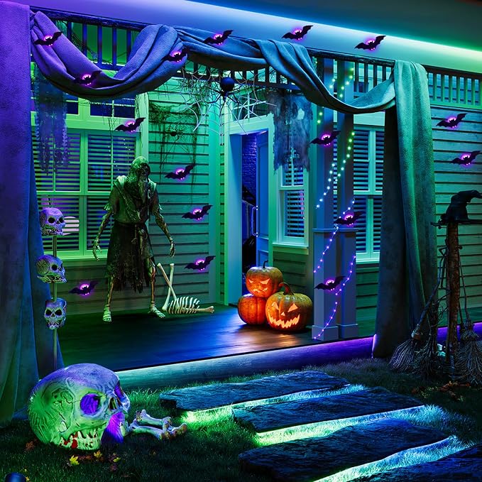 🔥LAST DAY 50% OFF🔥Halloween 3D Lighted LED Flashing Bats