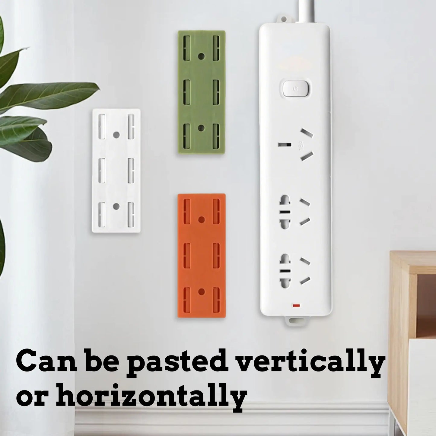 📢LAST DAY 49% OFF🔥 🔌Punch‑Free Power Strip Wall Mount Holder, Self‑Adhesive Socket Bracket