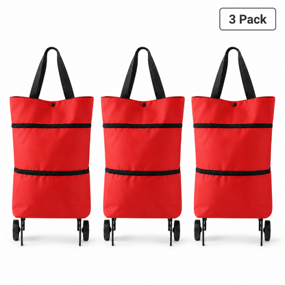 🔥HOT SALE🥳💞50K+ SOLD!💥🛒Foldable Wheeled Shopping Bag, 2-in-1 Grocery Trolley Tote