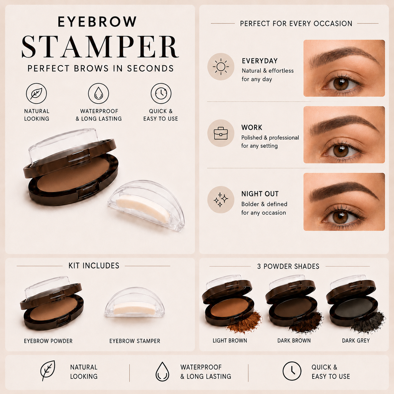 Eyebrow Stamp Kit | Fuller Natural Brows in Seconds