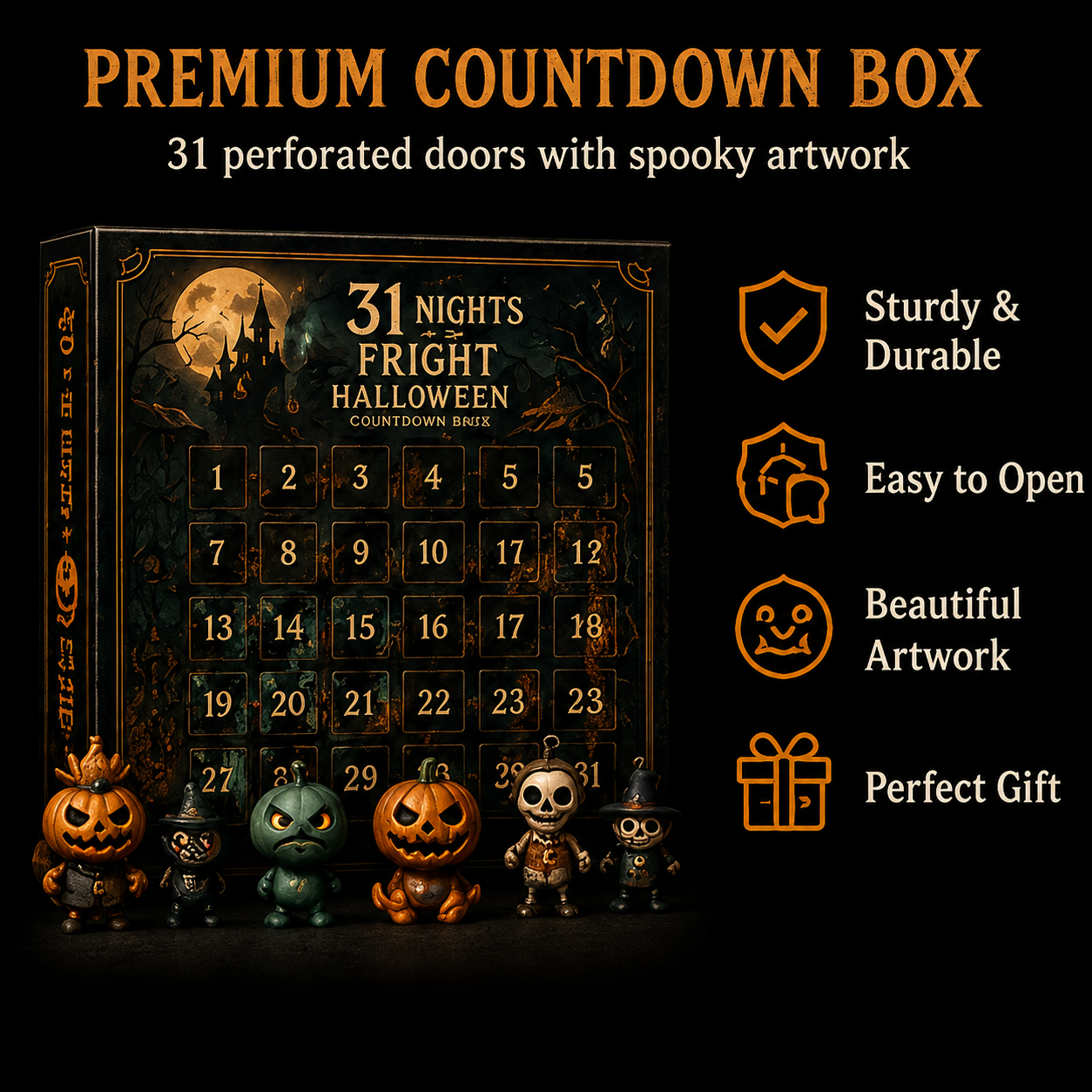 🎉🎃 49% OFF – 31 Nights of Fright Halloween Countdown Box with 31 Unique Spooky Collectibles  👻✨