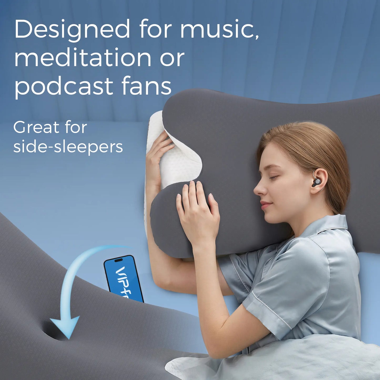 ☁️🛌 Adjustable Ergonomic Memory Foam Pillow